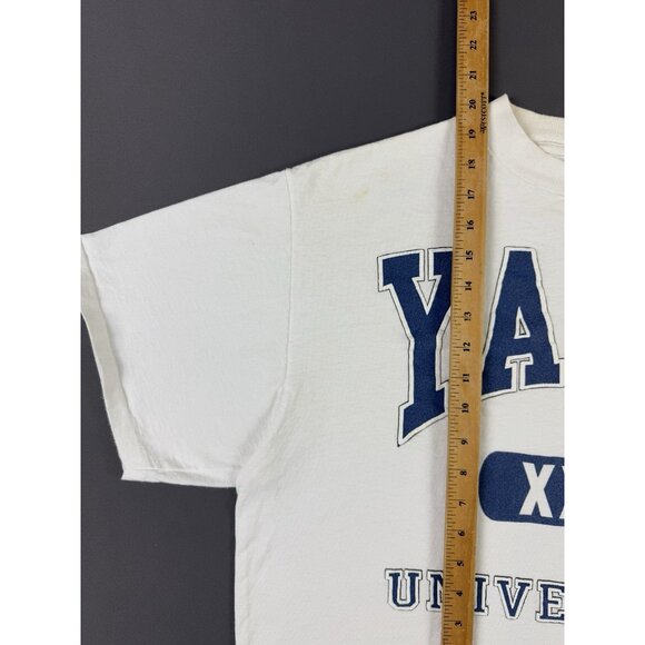 Vintage 90s YALE University XXL Womens Crop Top Shirt XL Fit NCAA Female - Picture 9 of 9